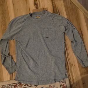Ariat Men's Long Sleeve Heather Gray Pocket Tee